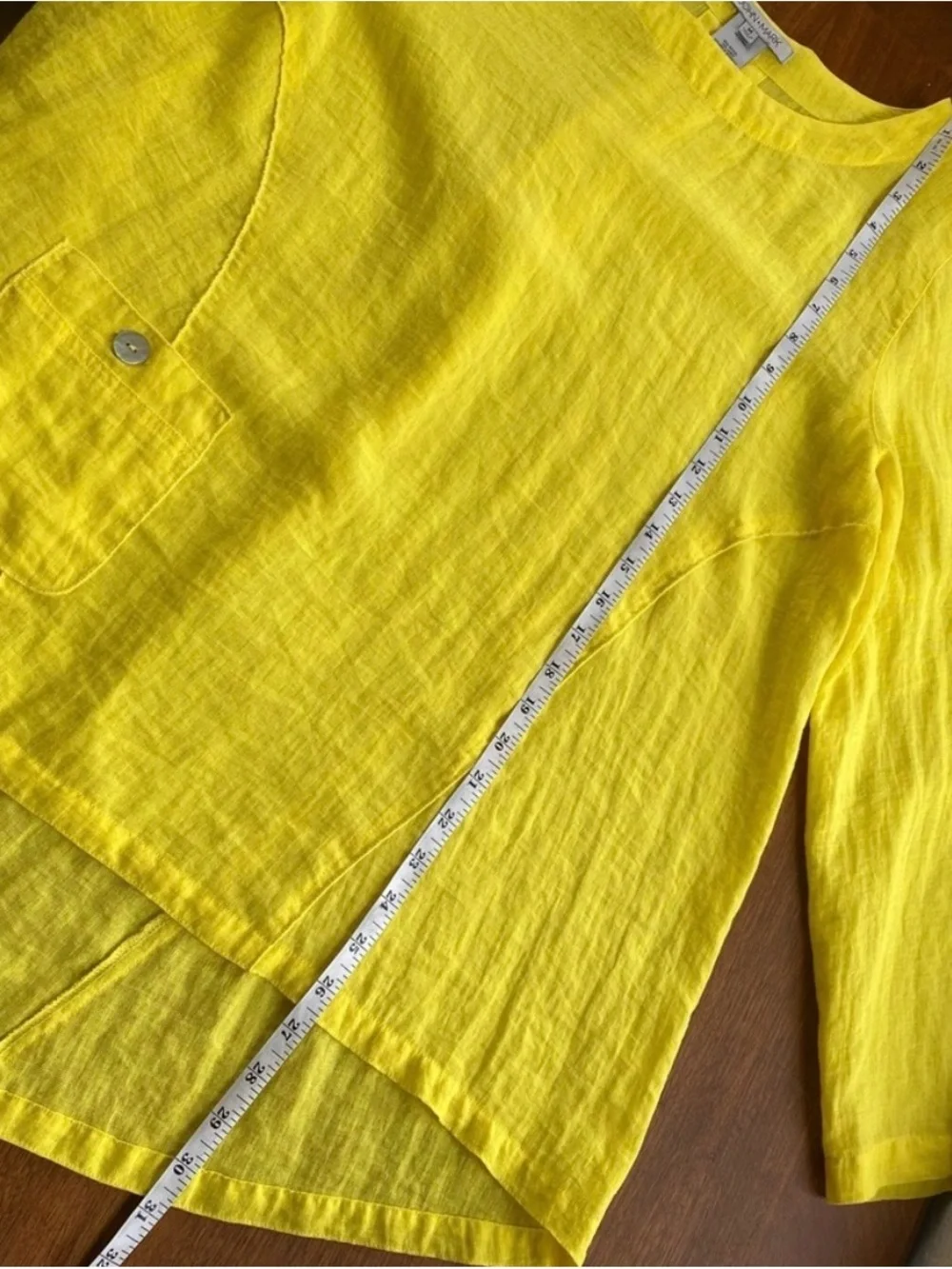 John Mark Sunflower Yellow Linen Pocket Tunic